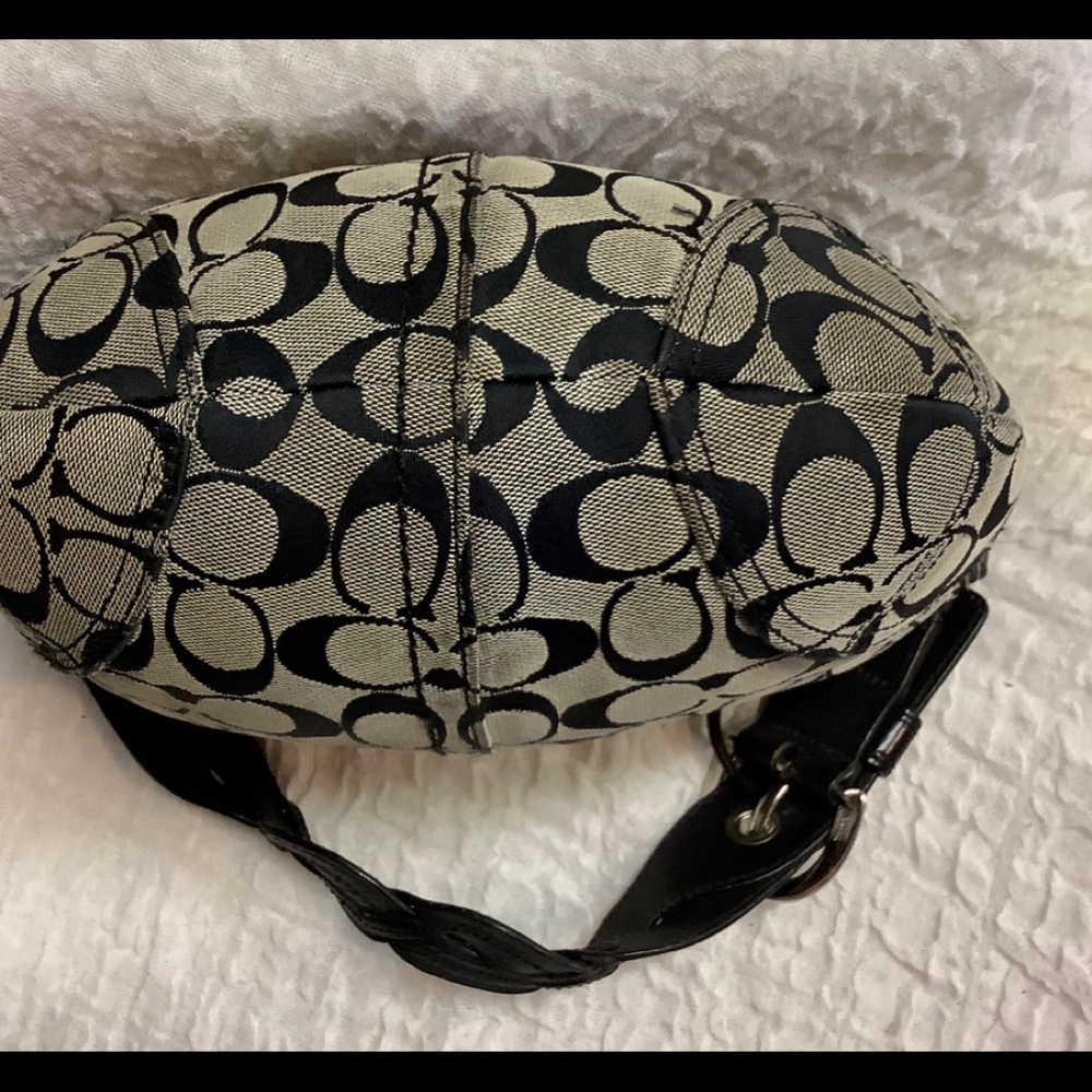 VTG Coach BoHo Canvas & Leather Shoulder Handbag - Picture 6 of 11